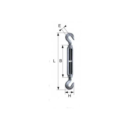 Tendeur à Vis Galvanisé Œil-Œil M12 – Lot De 2, Robuste Et Résistant à La Corrosion